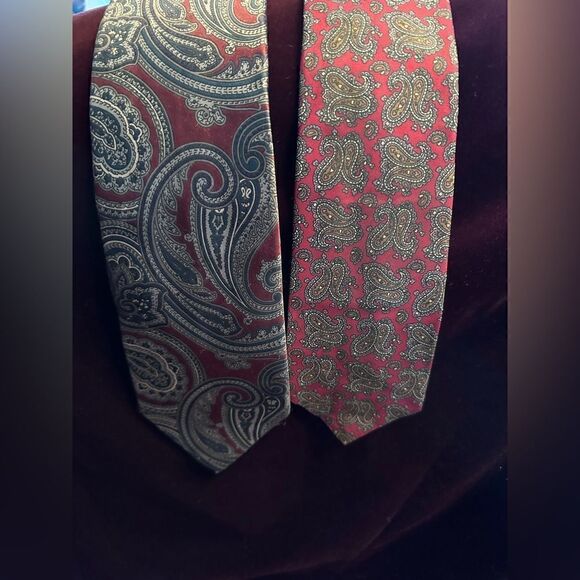Set of 2 ties - Austin Manor & Land’s End - paisley - Picture 1 of 2